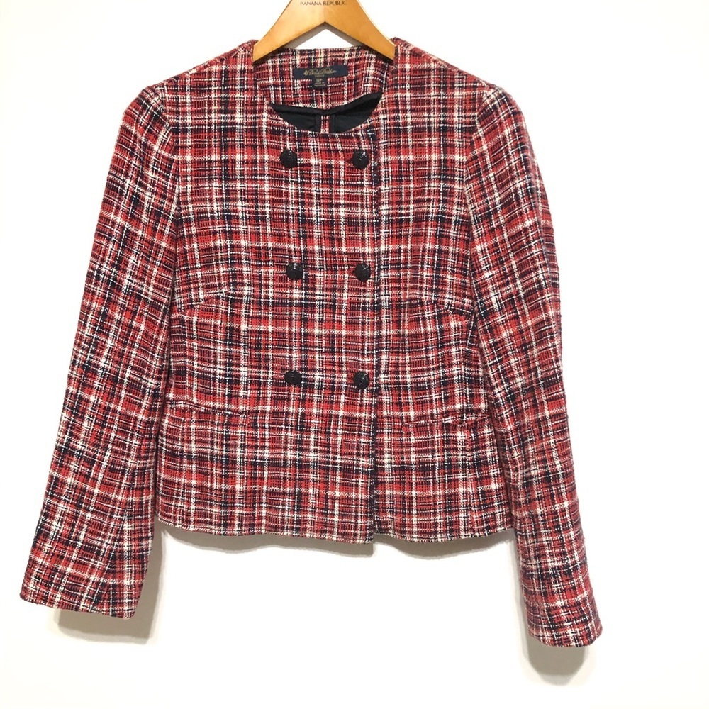 Brooks Brothers Long sleeve Checkered Blazer - 12P.